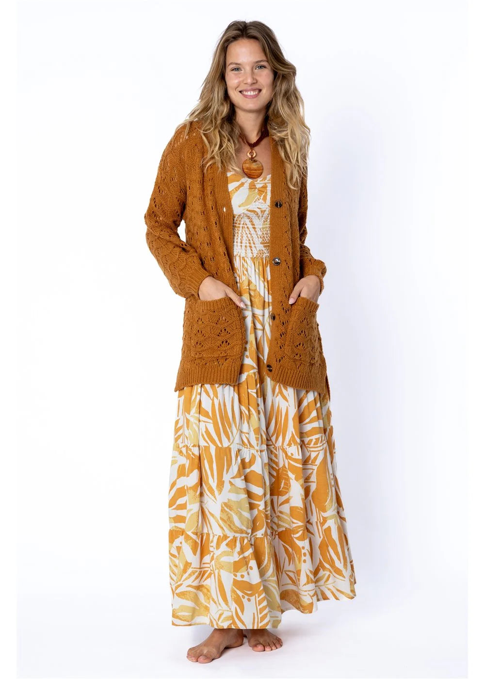 Amuse Womens Dana Point Sweater Camel