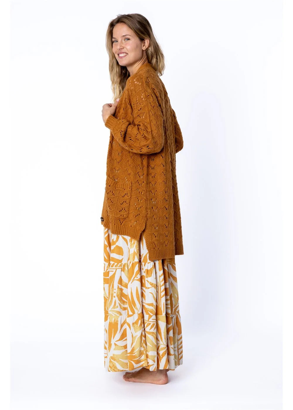 Amuse Womens Dana Point Sweater Camel