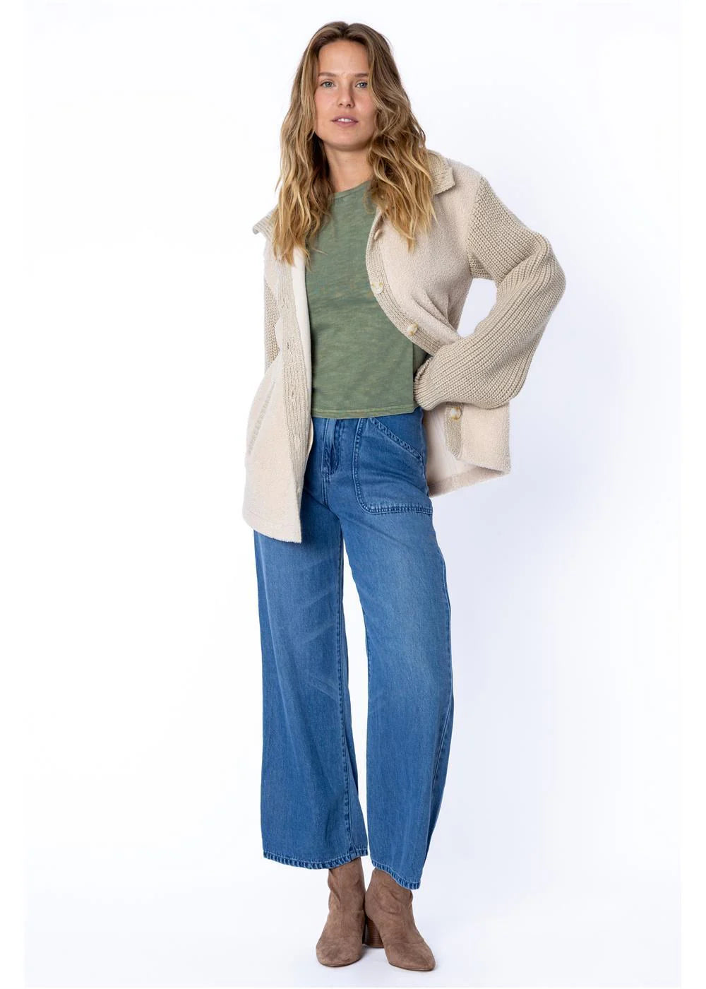 Amuse Womens Auston Sweater Linen