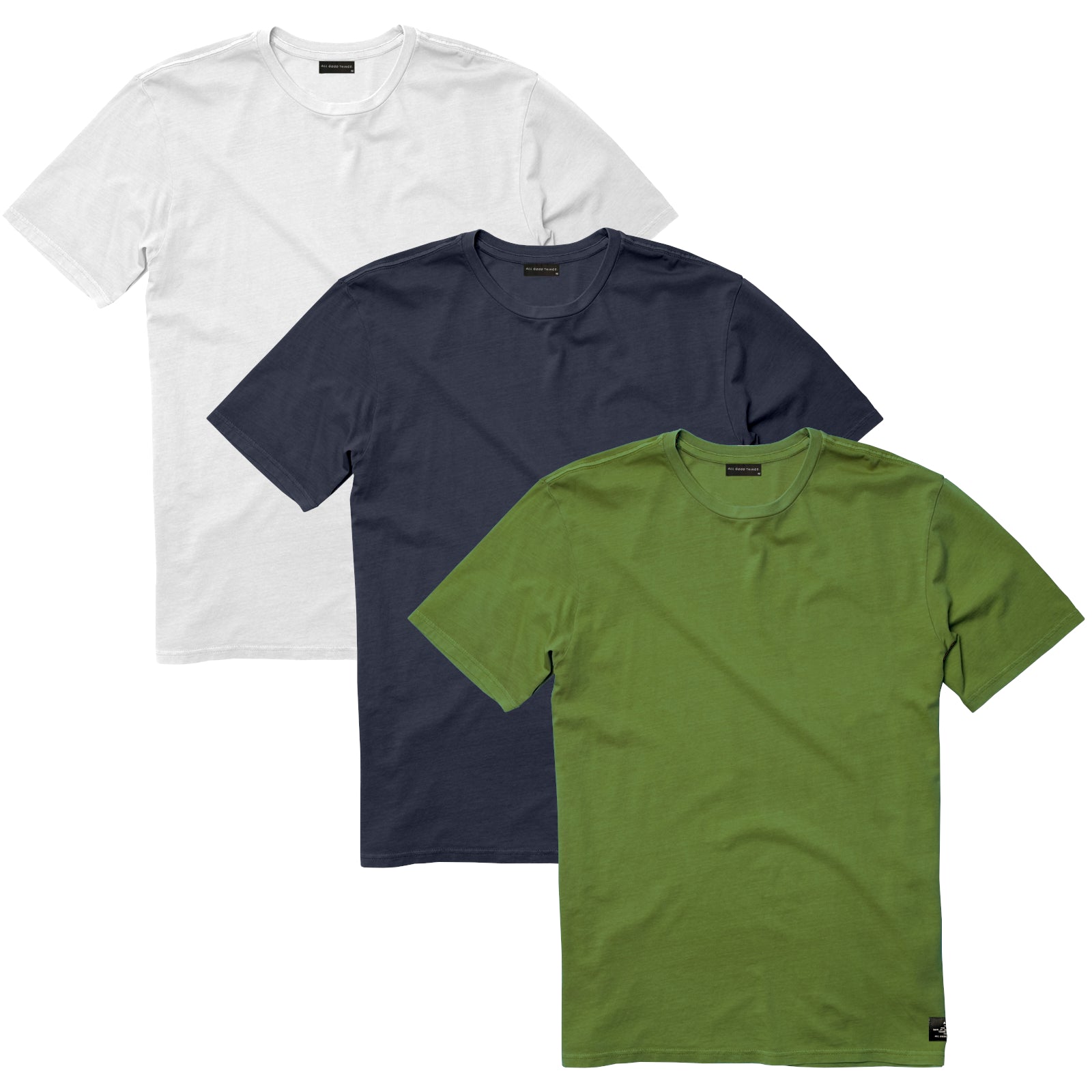 AGT Mens 3 Pack Cotton Tee Assorted