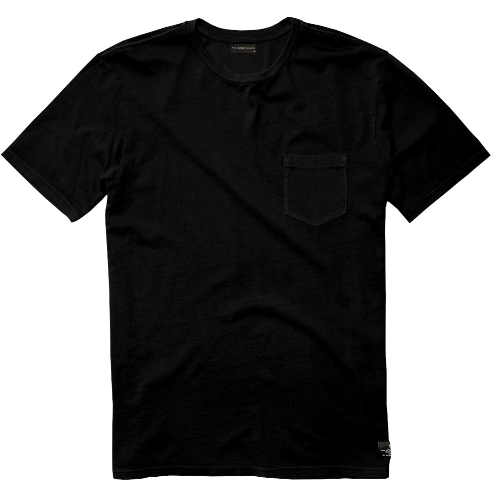 AGT Mens Ss Pocket Tee Black