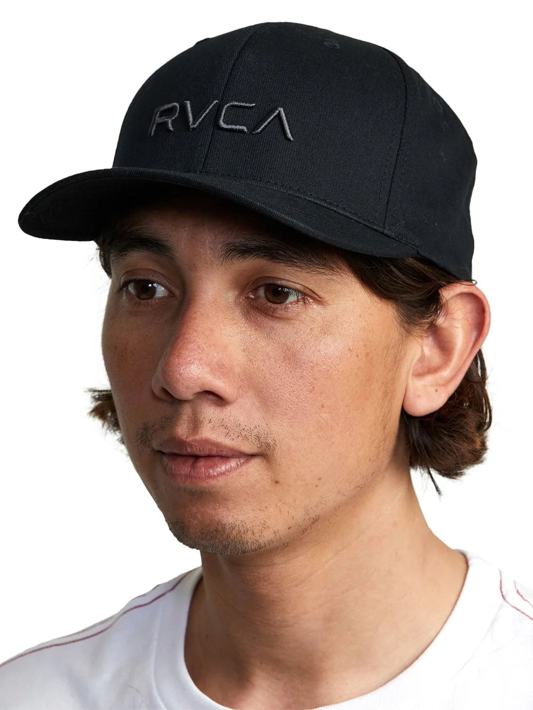 RVCA Mens Flexfit Hat Black