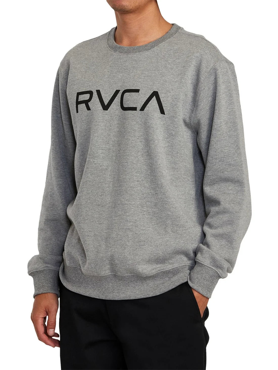 RVCA Mens Big RVCA Crew Athletic Heather