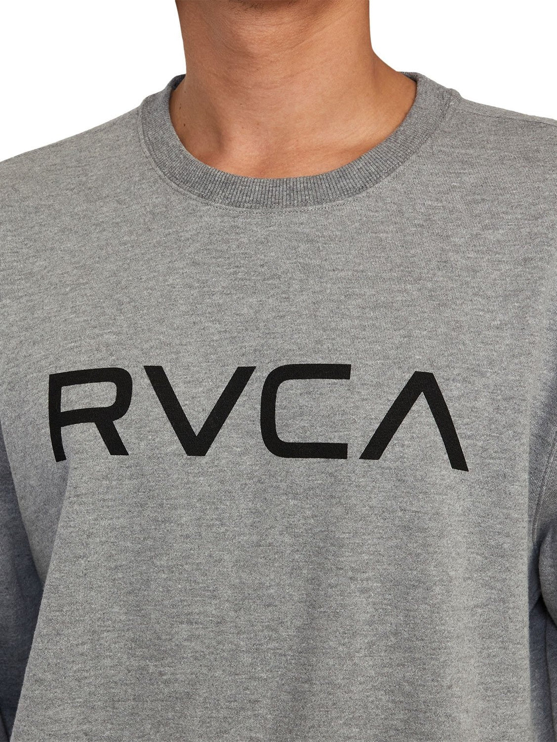 RVCA Mens Big RVCA Crew Athletic Heather