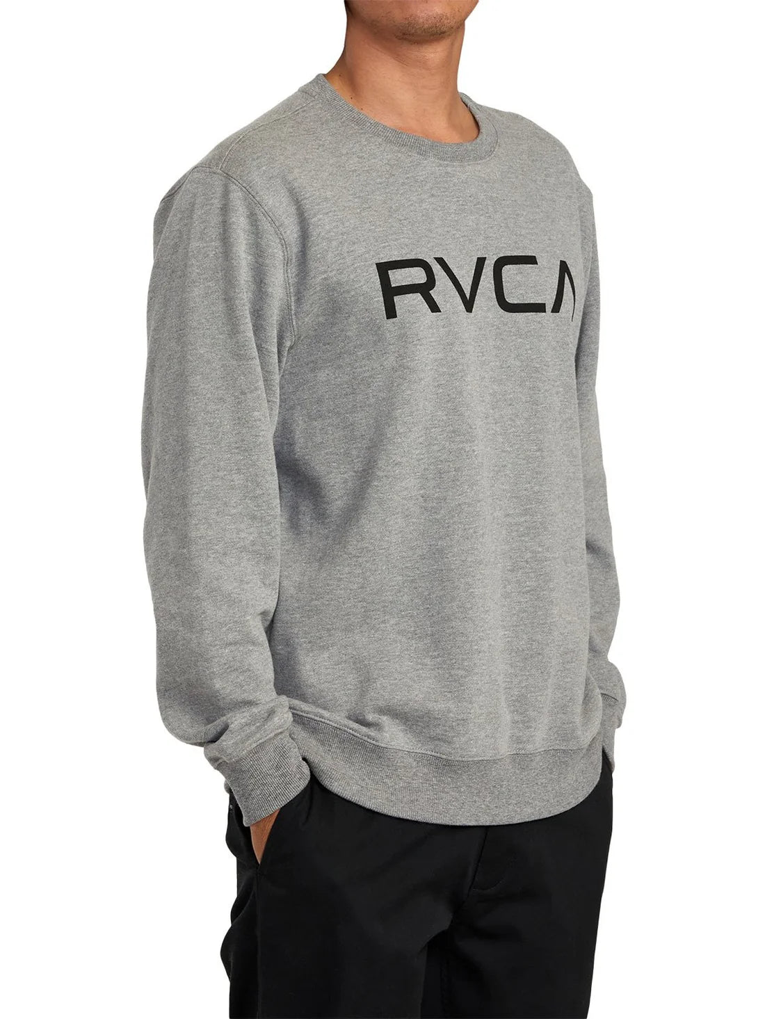 RVCA Mens Big RVCA Crew Athletic Heather