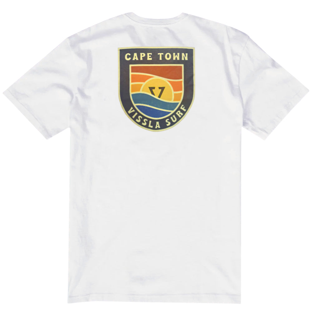 Vissla Boys Cape Town Badge Ss Tee White