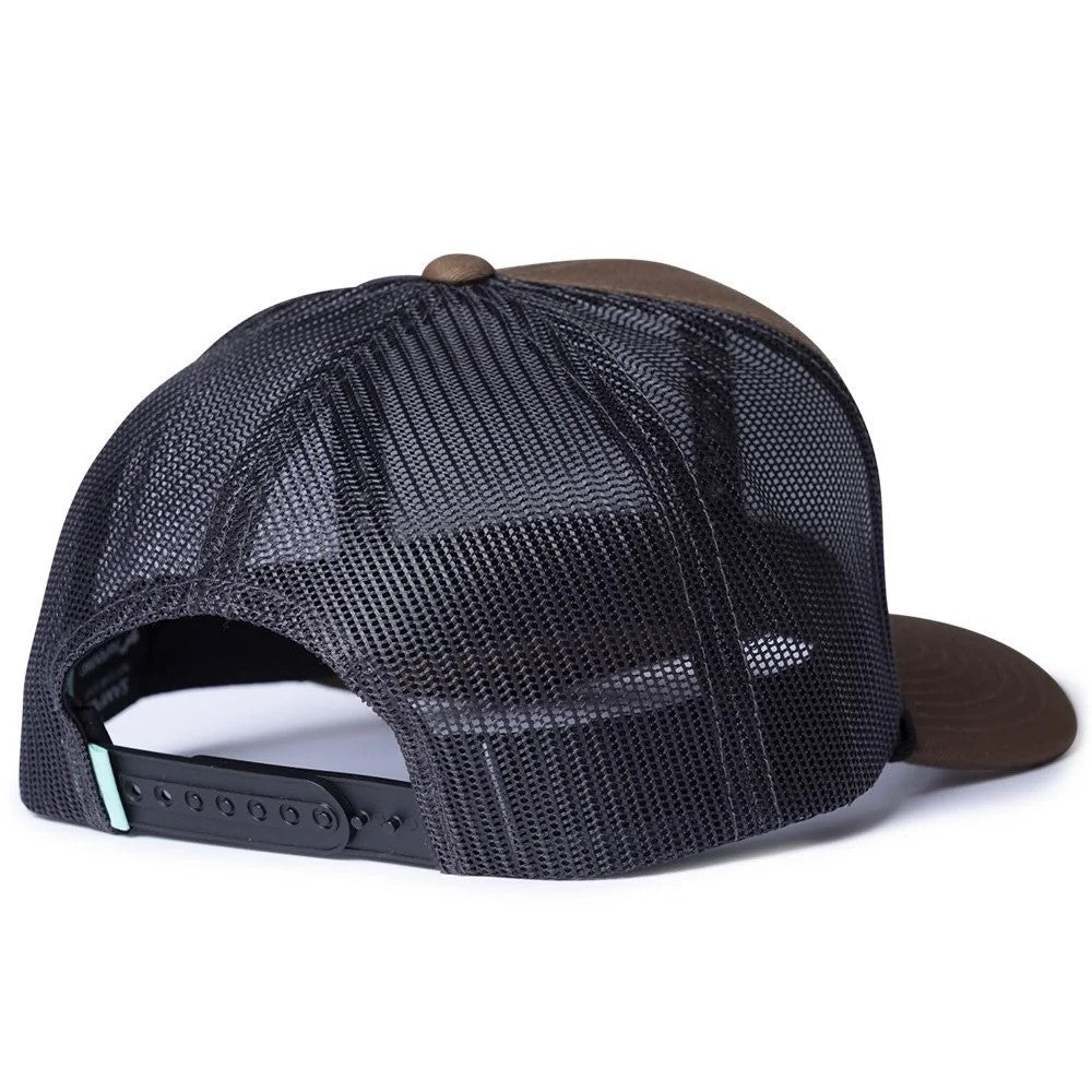 Vissla Mens West Winds Eco Trucker Hat Dark Earth
