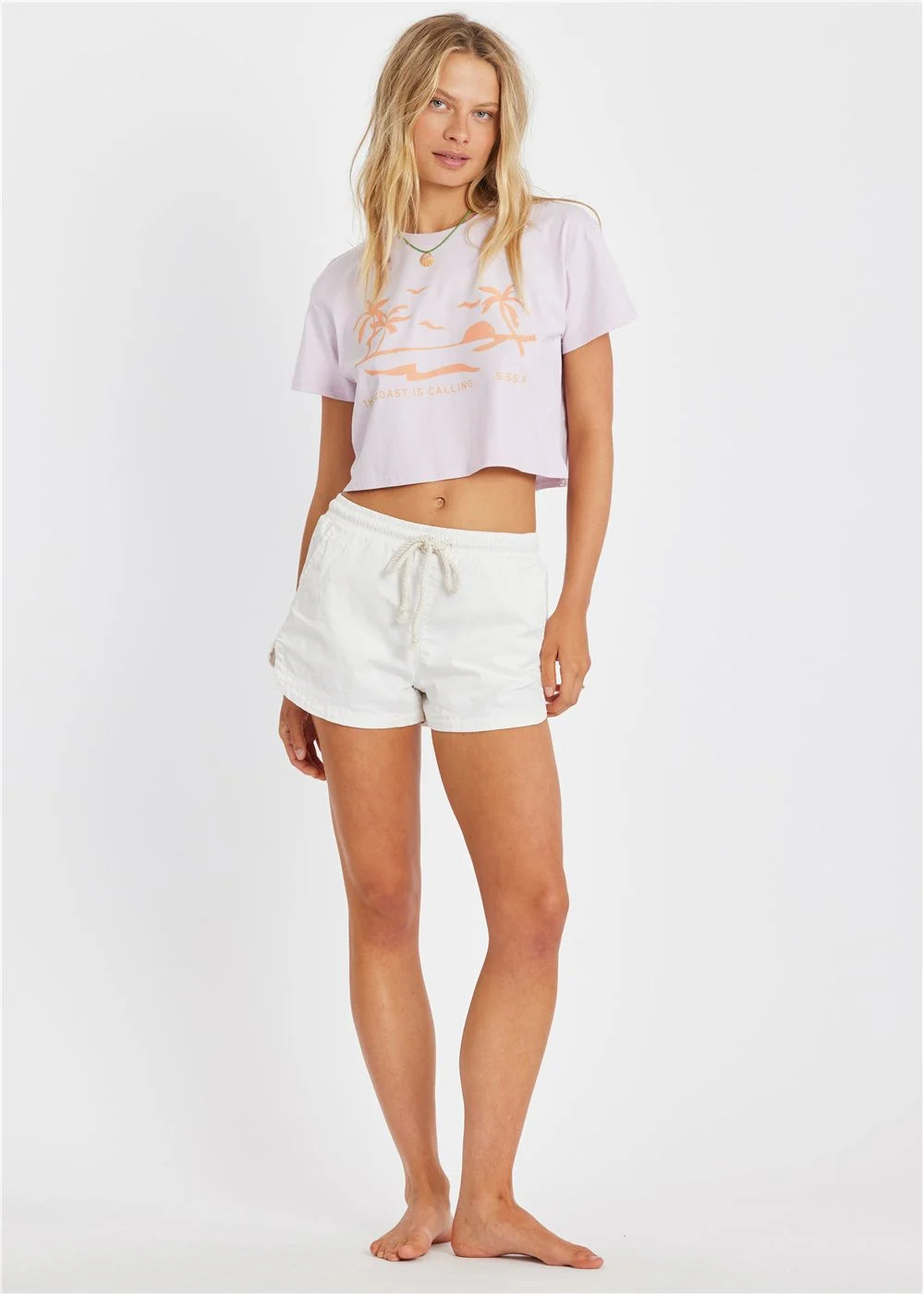 Sisstr Womens The Cruiser Crop Tee Light Orchid