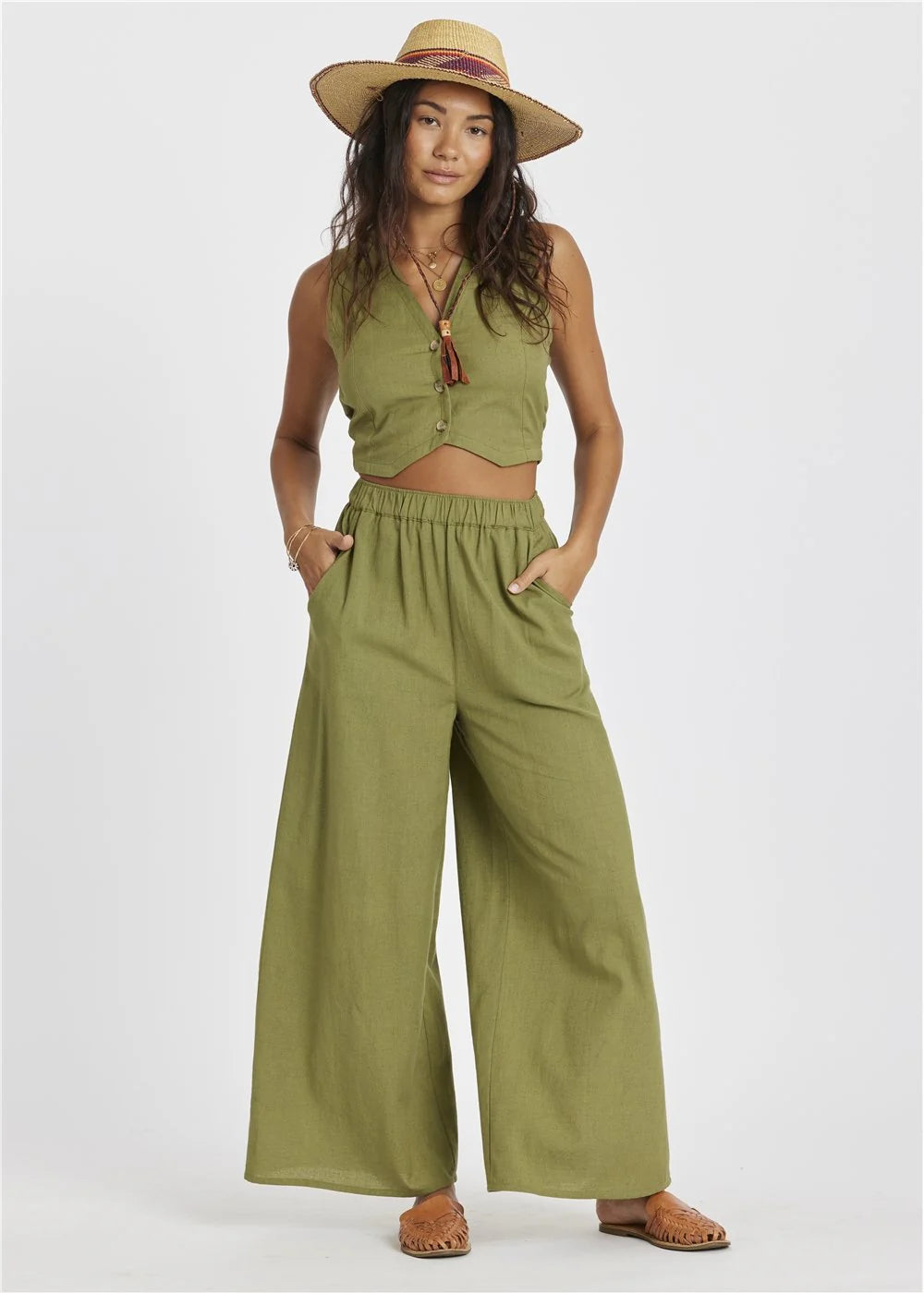 Sisstr Womens Piper Woven Vest Surplus