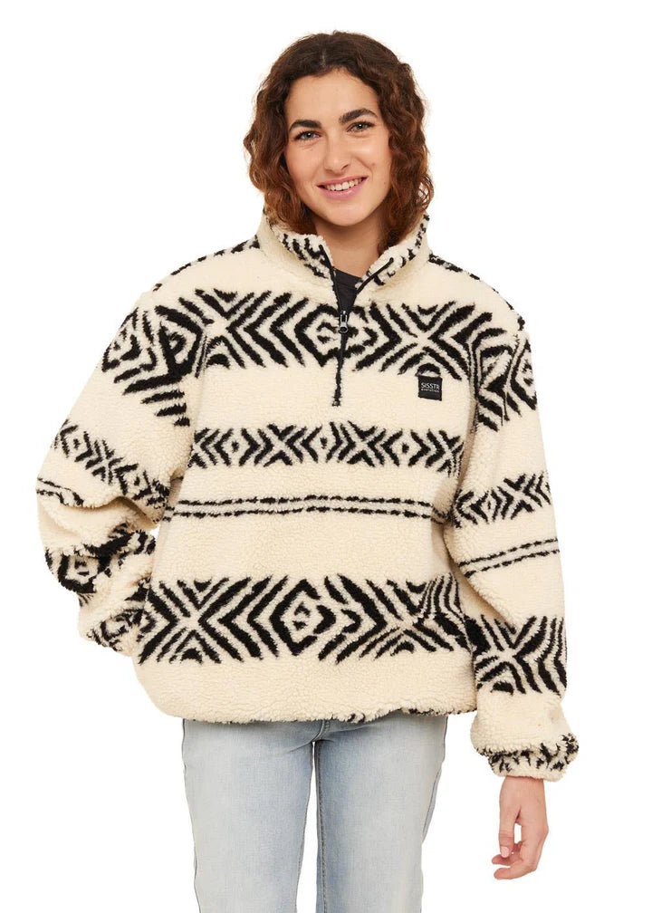 Sisstr Womens Smooth Sherpa Fleecet Sea Salt