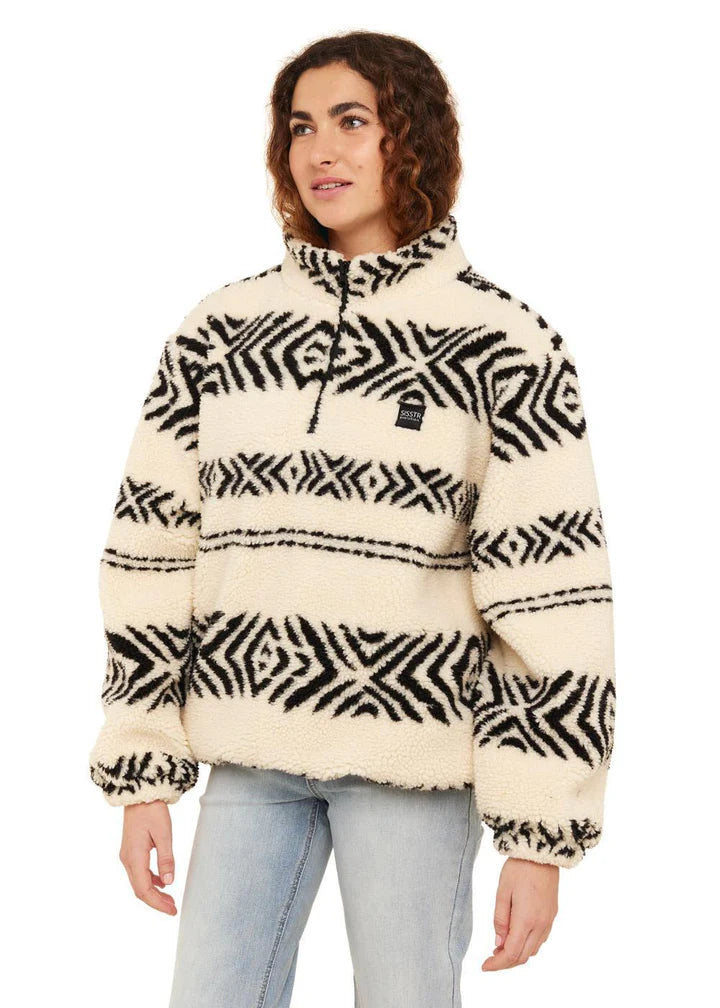 Sisstr Womens Smooth Sherpa Fleecet Sea Salt