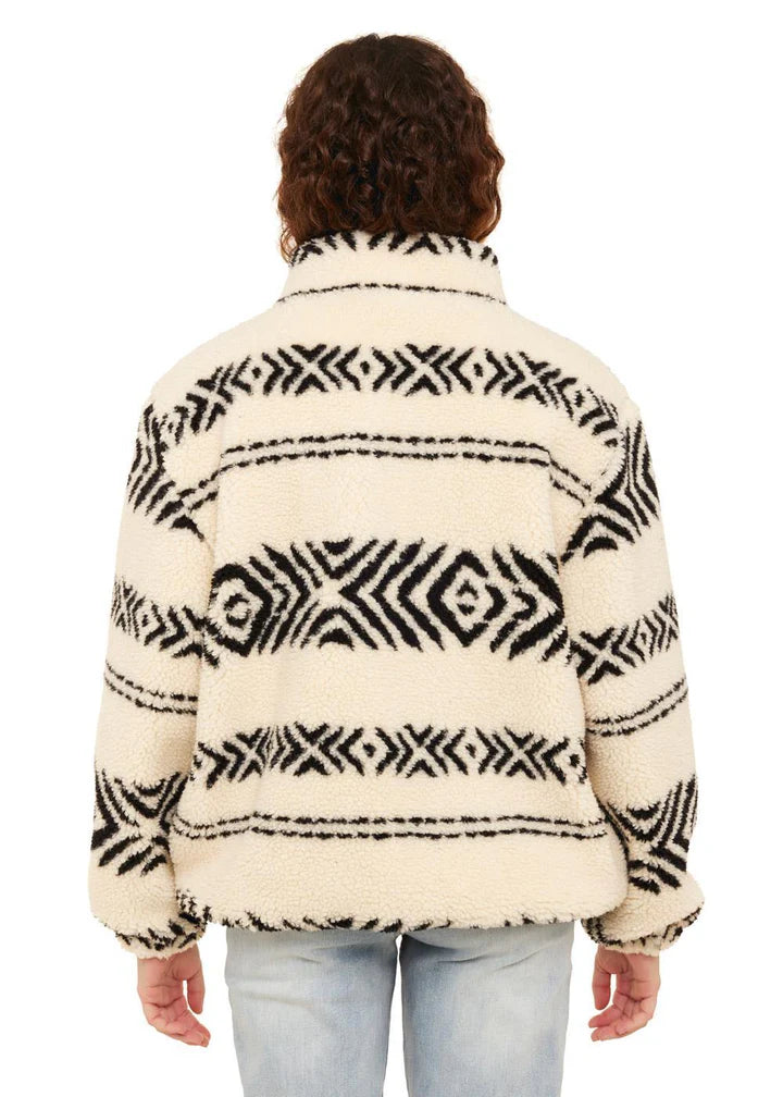 Sisstr Womens Smooth Sherpa Fleecet Sea Salt