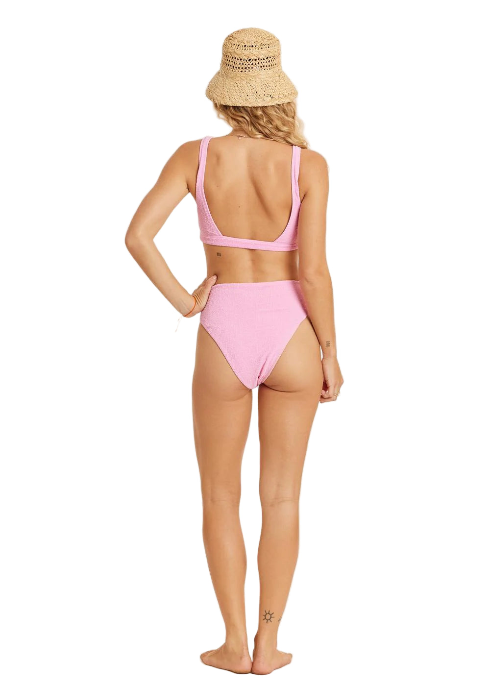 Sisstr Womens Shore Thing High Waist Bottom Peony