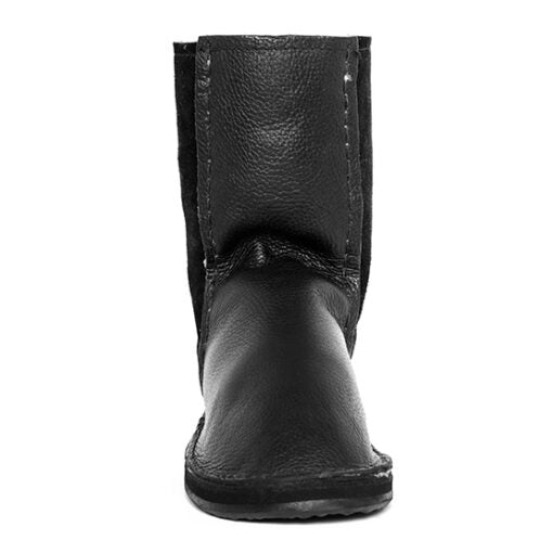 Instep Unisex Leather Front Boots Black