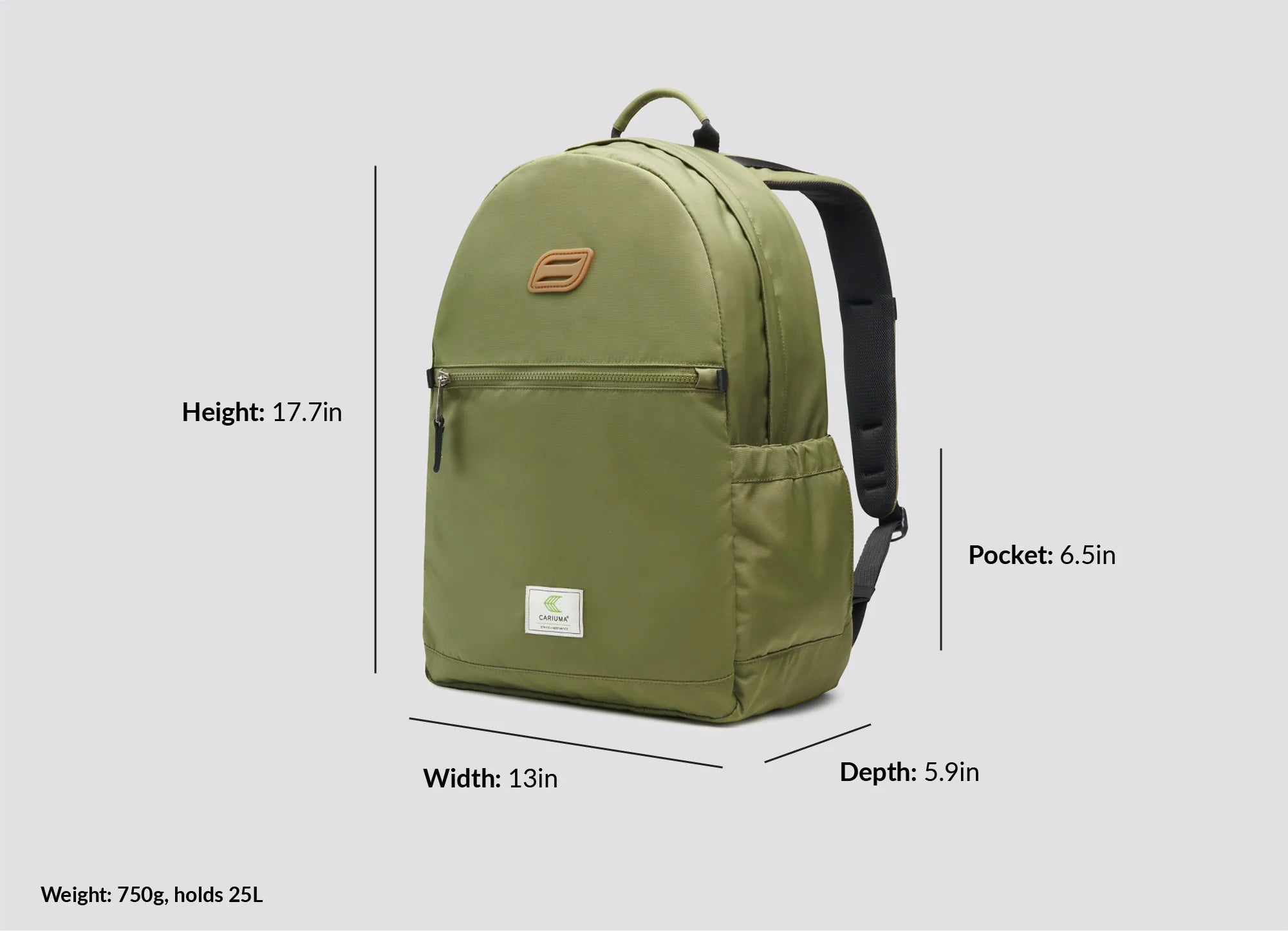 Cariuma Unisex JJ Backpack Military Green