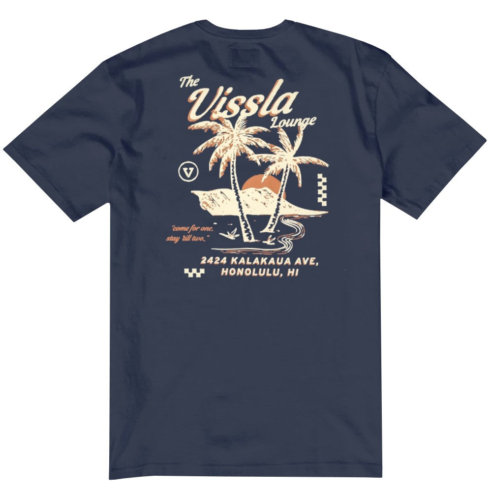 Vissla Mens Lounge Premium Pocket Tee Navy