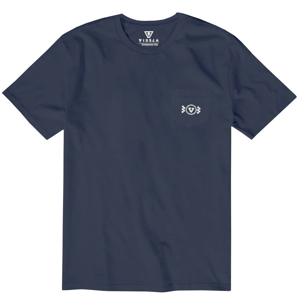 Vissla Mens Lounge Premium Pocket Tee Navy