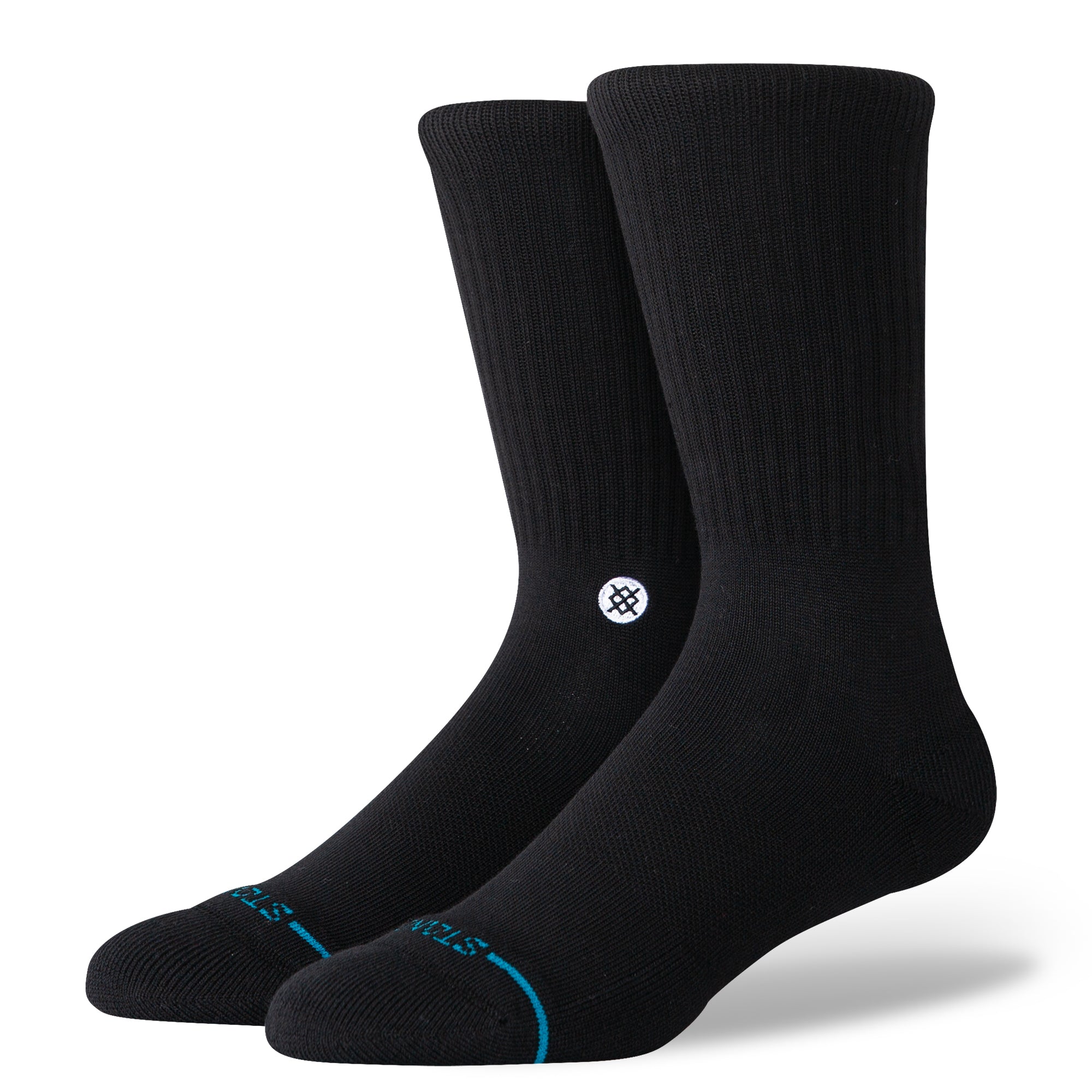 Stance Unisex Icon Crew Socks Black White
