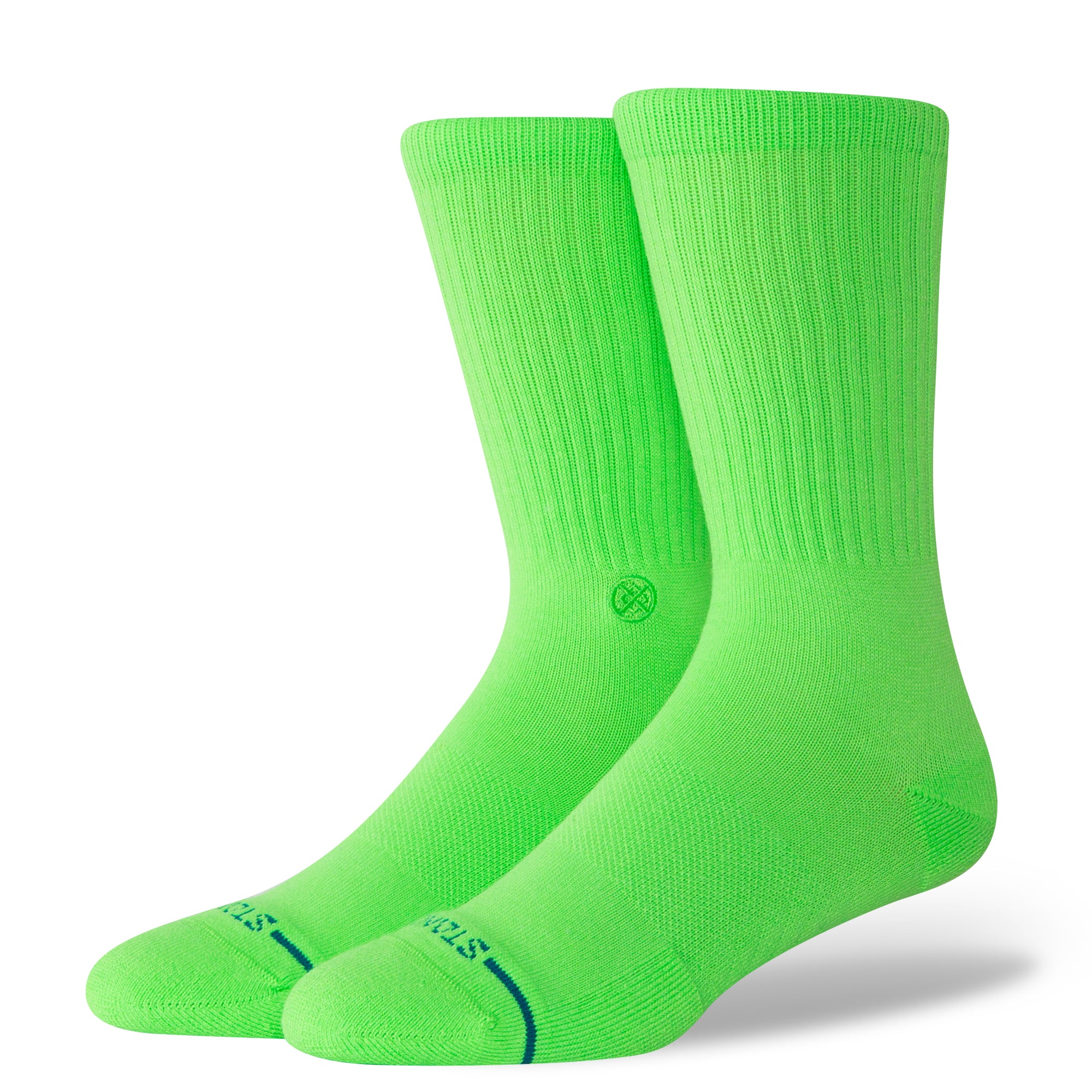 Stance Mens Icon Socks Neon Green