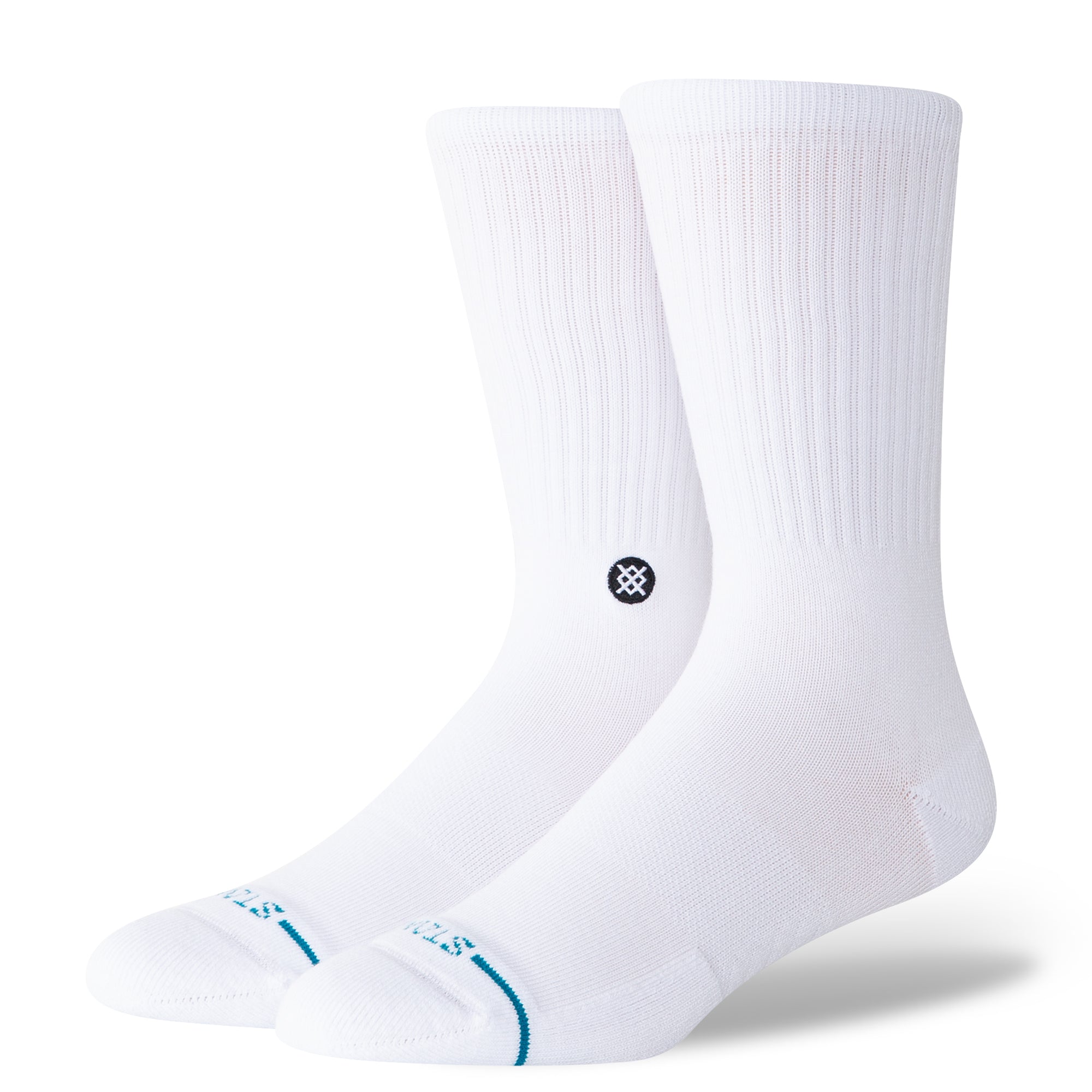 Stance Unisex Icon Crew Socks White Black