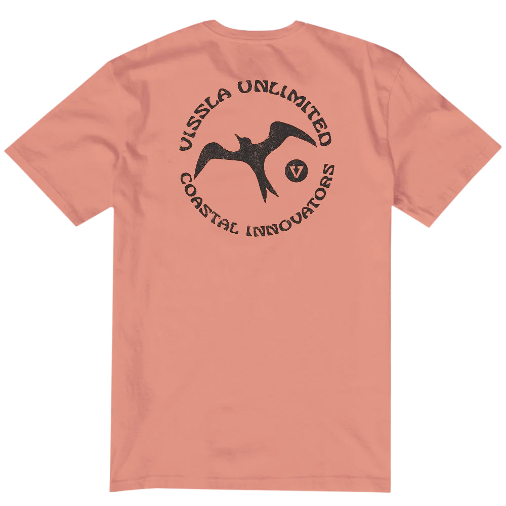 Vissla Mens Coastal Innovators Tee Papaya