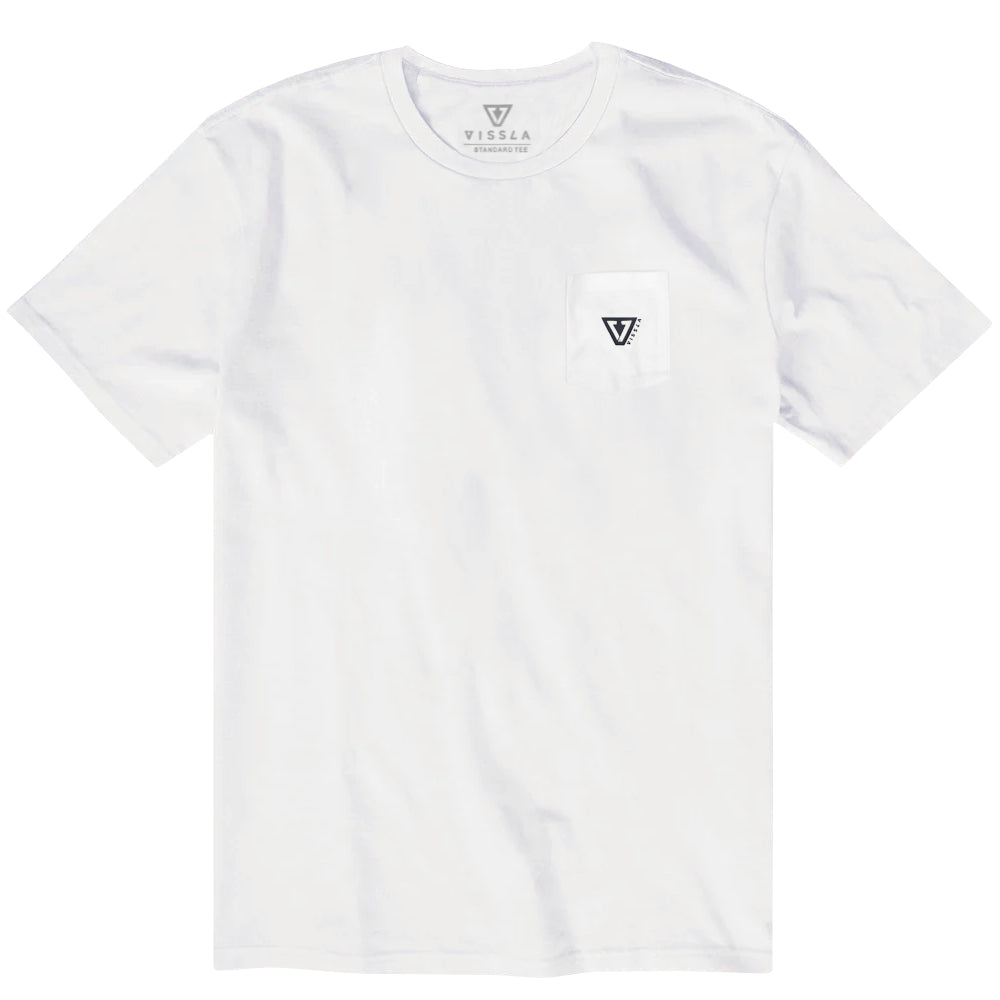 Vissla Mens Established Premium Pocket Tee White