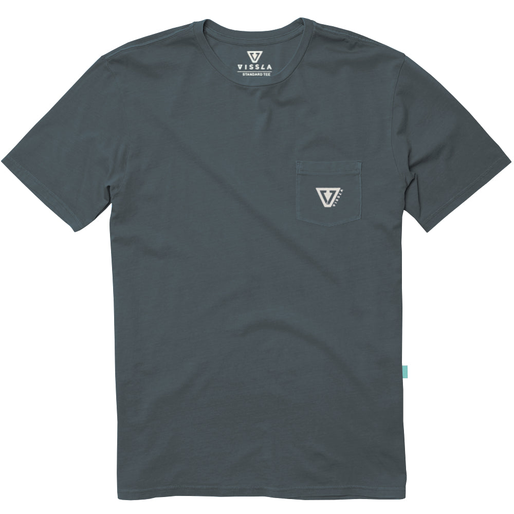Vissla Mens Established Premium Pkt Tee Midnight