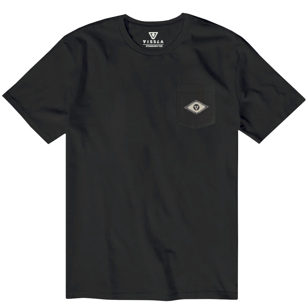 Vissla Mens Wave Chasers Premium Pocket Tee Black