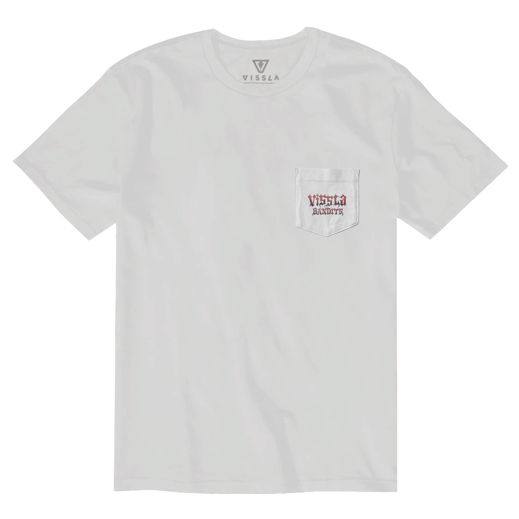 Vissla Mens Bandits Ss Pocket Tee White