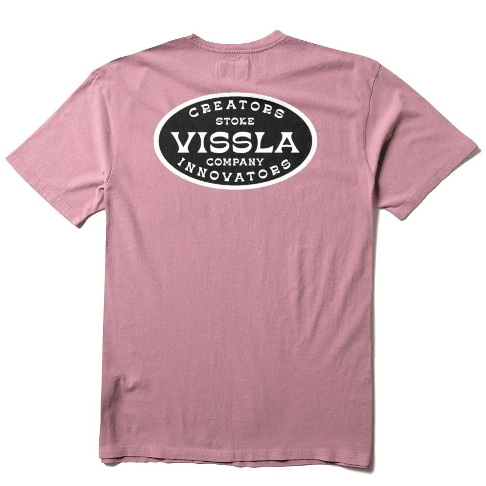 Vissla Mens Buckled Ss Pocket Tee Dusty Rose