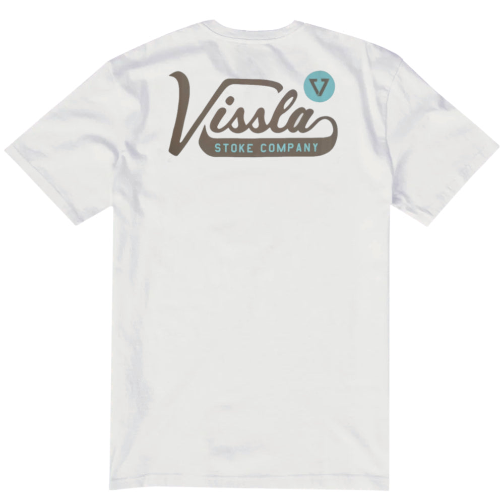 Vissla Mens Emblem Ss Tee White