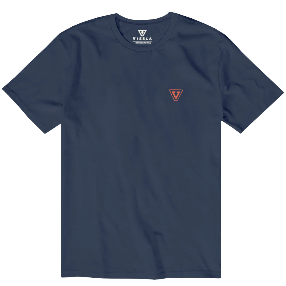 Vissla Mens Stoke Supply Ss Tee Dark Denim