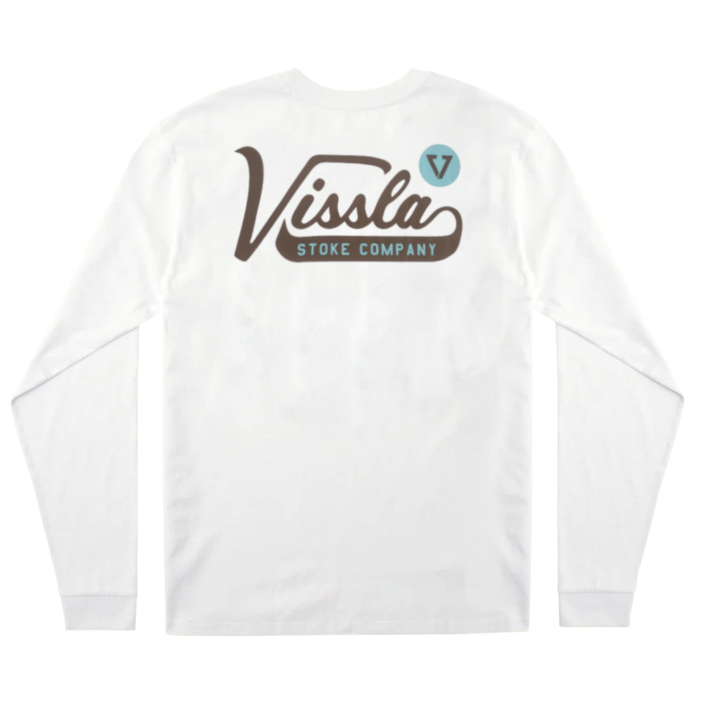 Vissla Mens Emblem Ls Tee White
