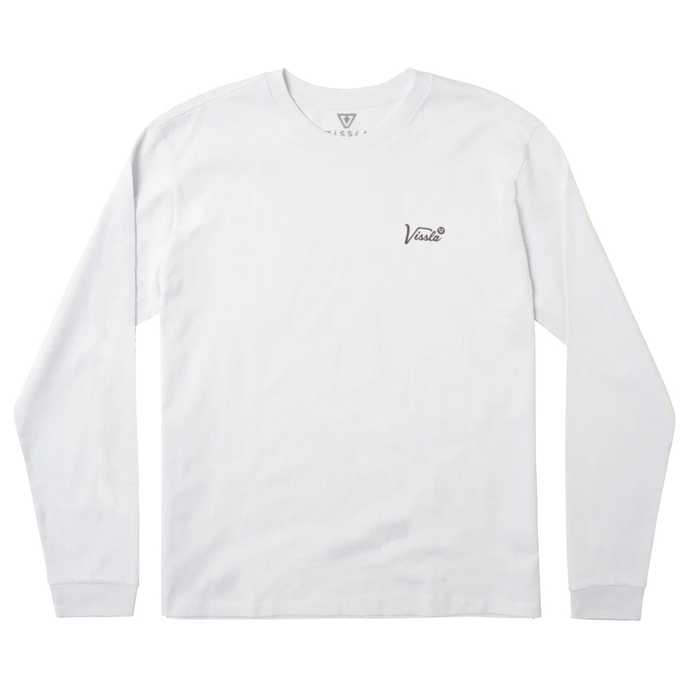 Vissla Mens Emblem Ls Tee White