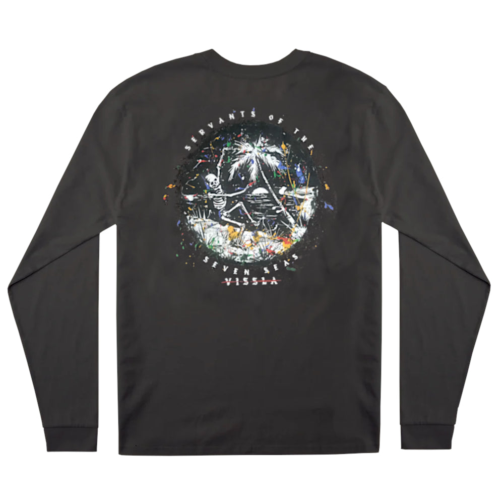 Vissla Mens Skull Island Premium Ls Tee Phantom