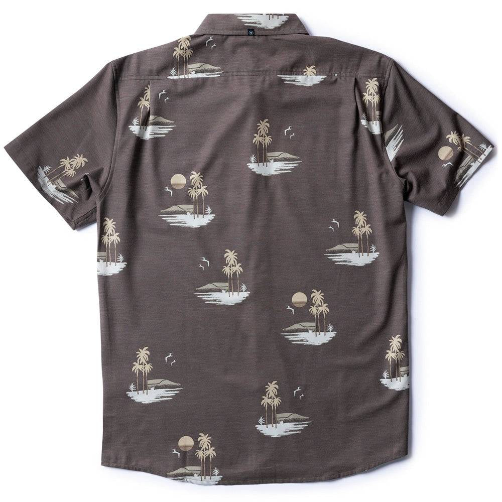Vissla Mens Tres Palmas Eco Ss Shirt Dark Earth