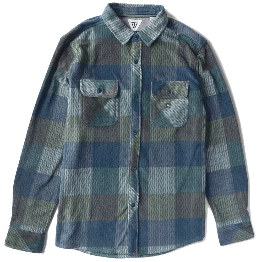 Vissla Mens Eco-Zy Polar Flannel Dusty Green