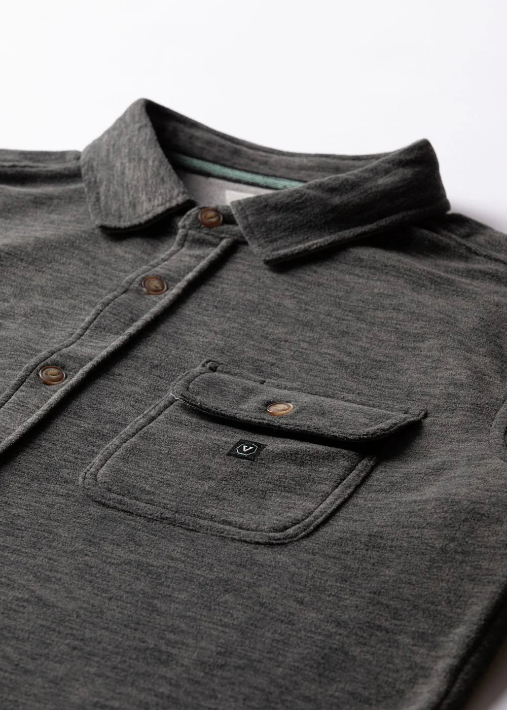 Vissla Mens Eco-Zy Polar Flannel Black Heather
