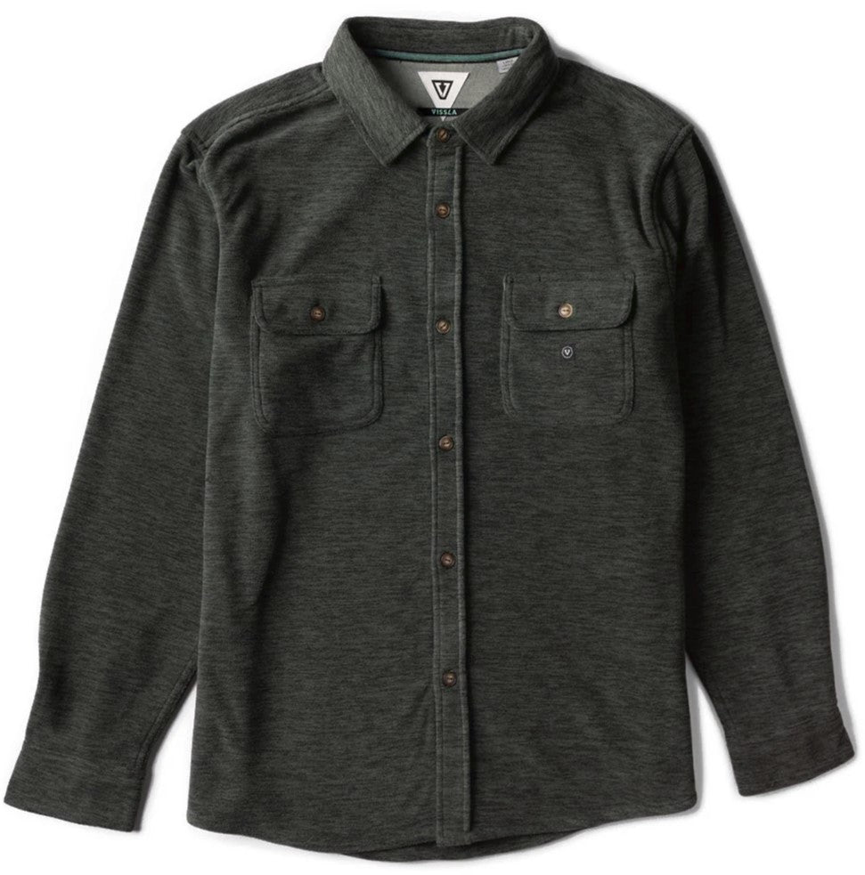 Vissla Mens Eco-Zy Polar Flannel Black Heather