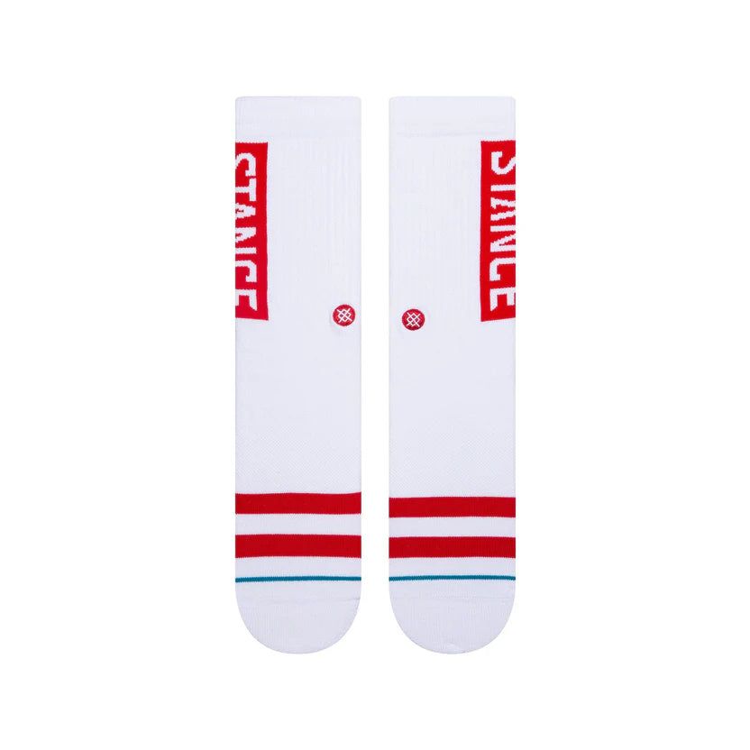 Stance Unisex OG Socks White Red