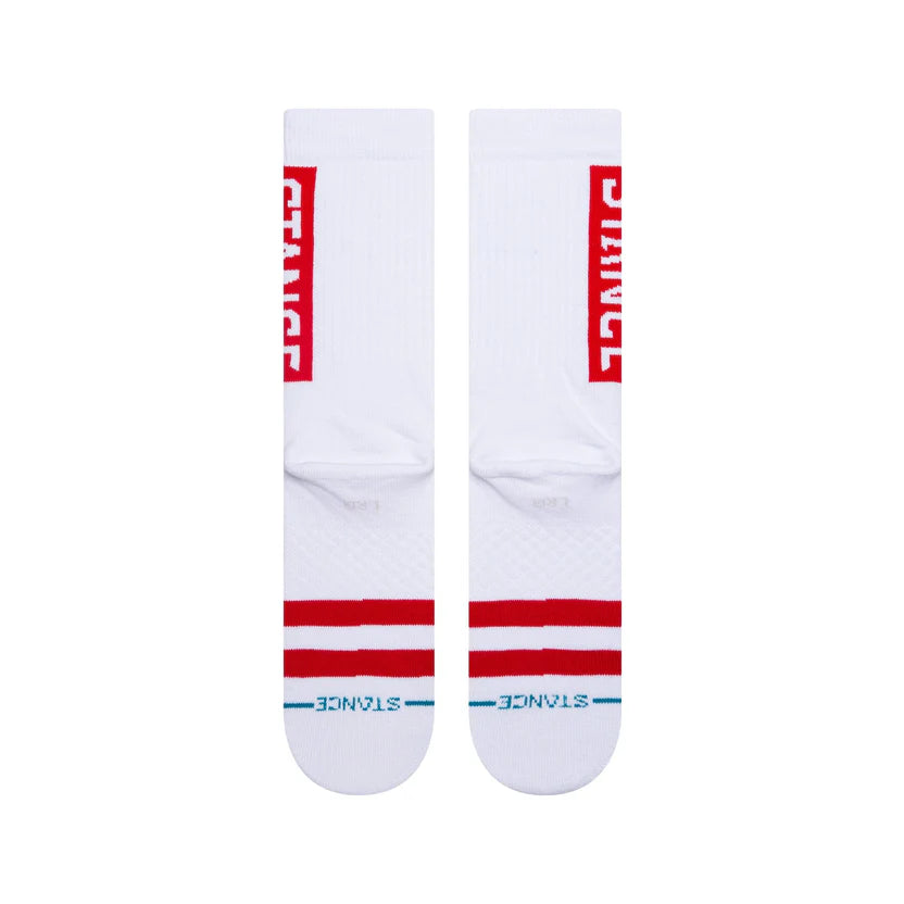 Stance Unisex OG Socks White Red