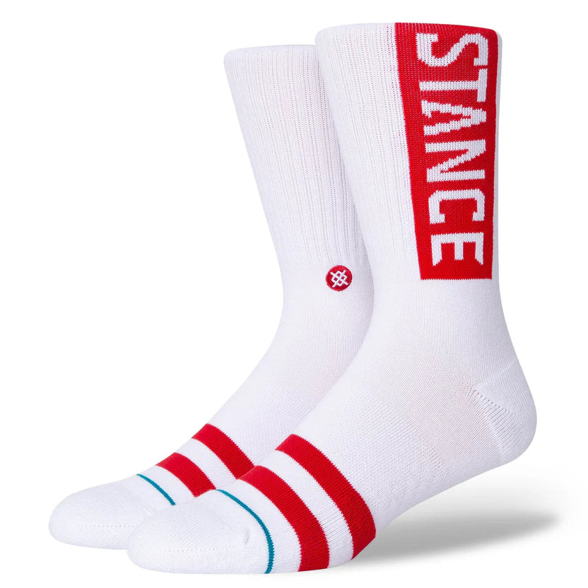 Stance Unisex OG Socks White Red