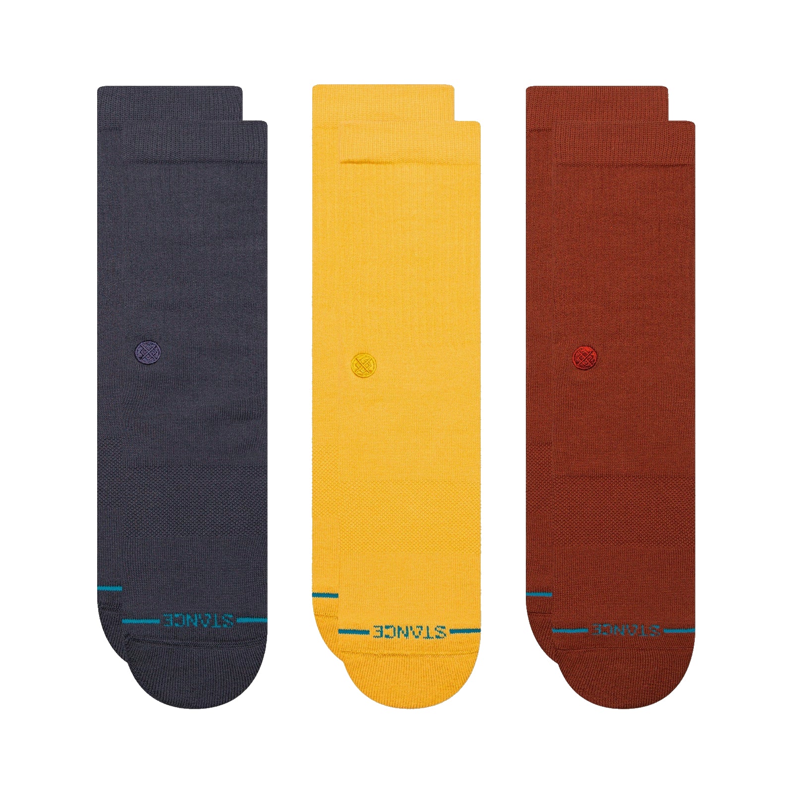 Stance Mens Icon 3 Pack Socks Navy