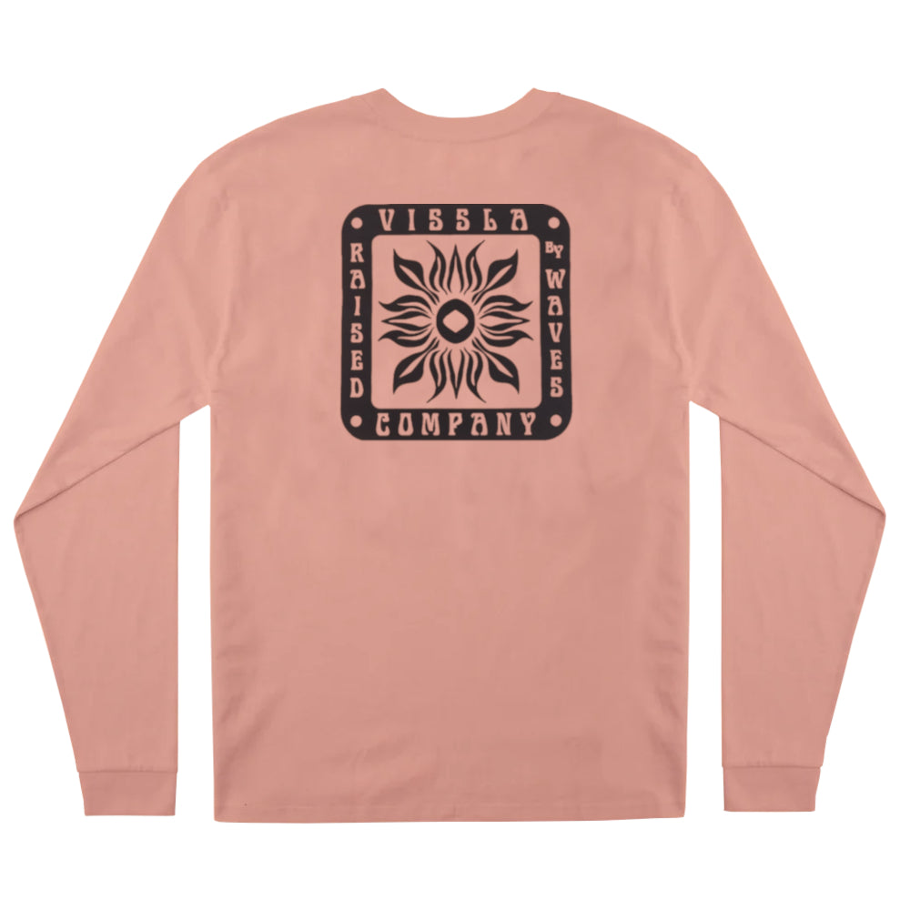 Vissla Mens Flower Tribe Ls Tee Papaya