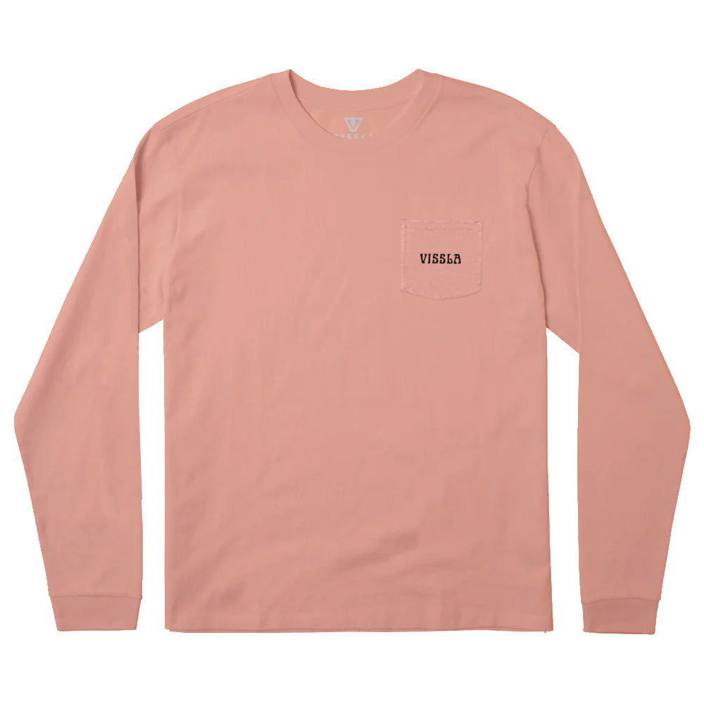 Vissla Mens Flower Tribe Ls Tee Papaya