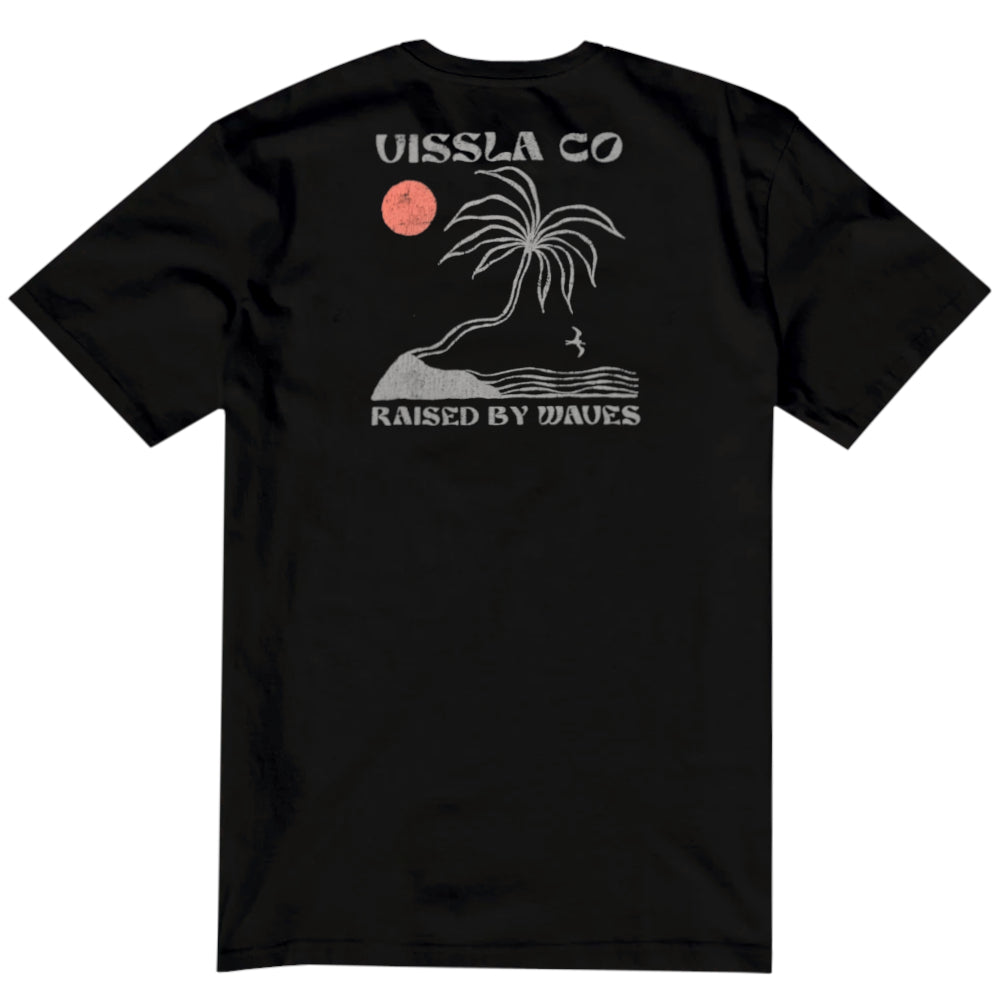Vissla Mens Palm Sunset Ss Tee Black