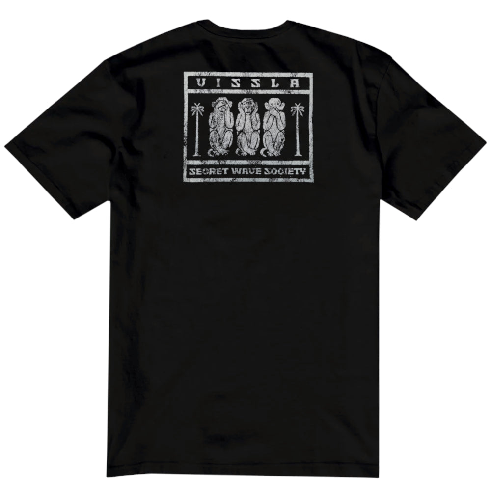 Vissla Mens Secret Society Ss Tee Black