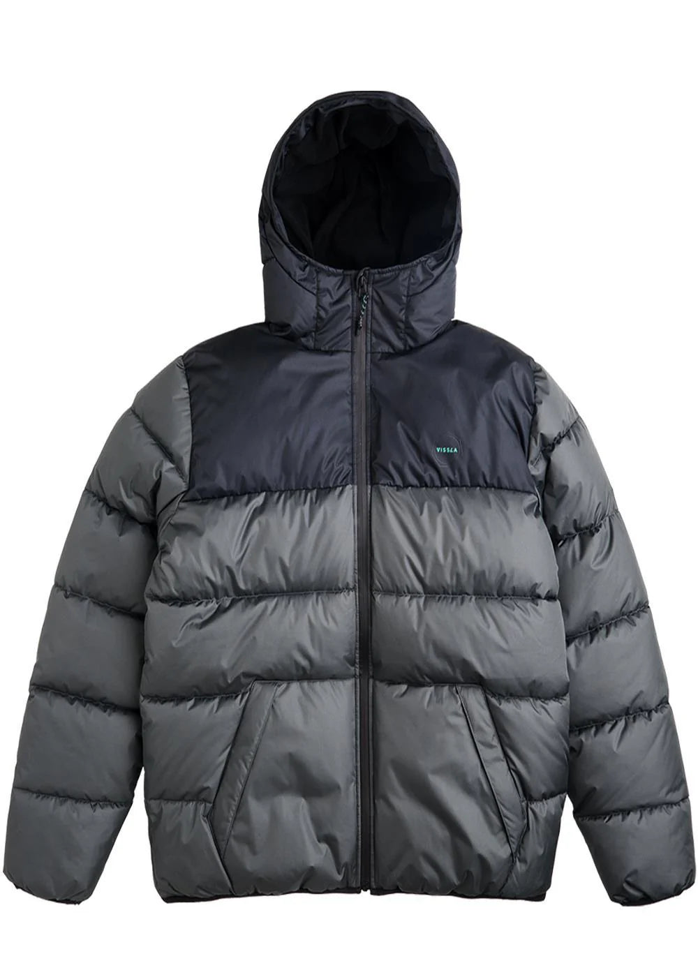 Vissla Mens North Seas Puffer Jacket Dark Grey