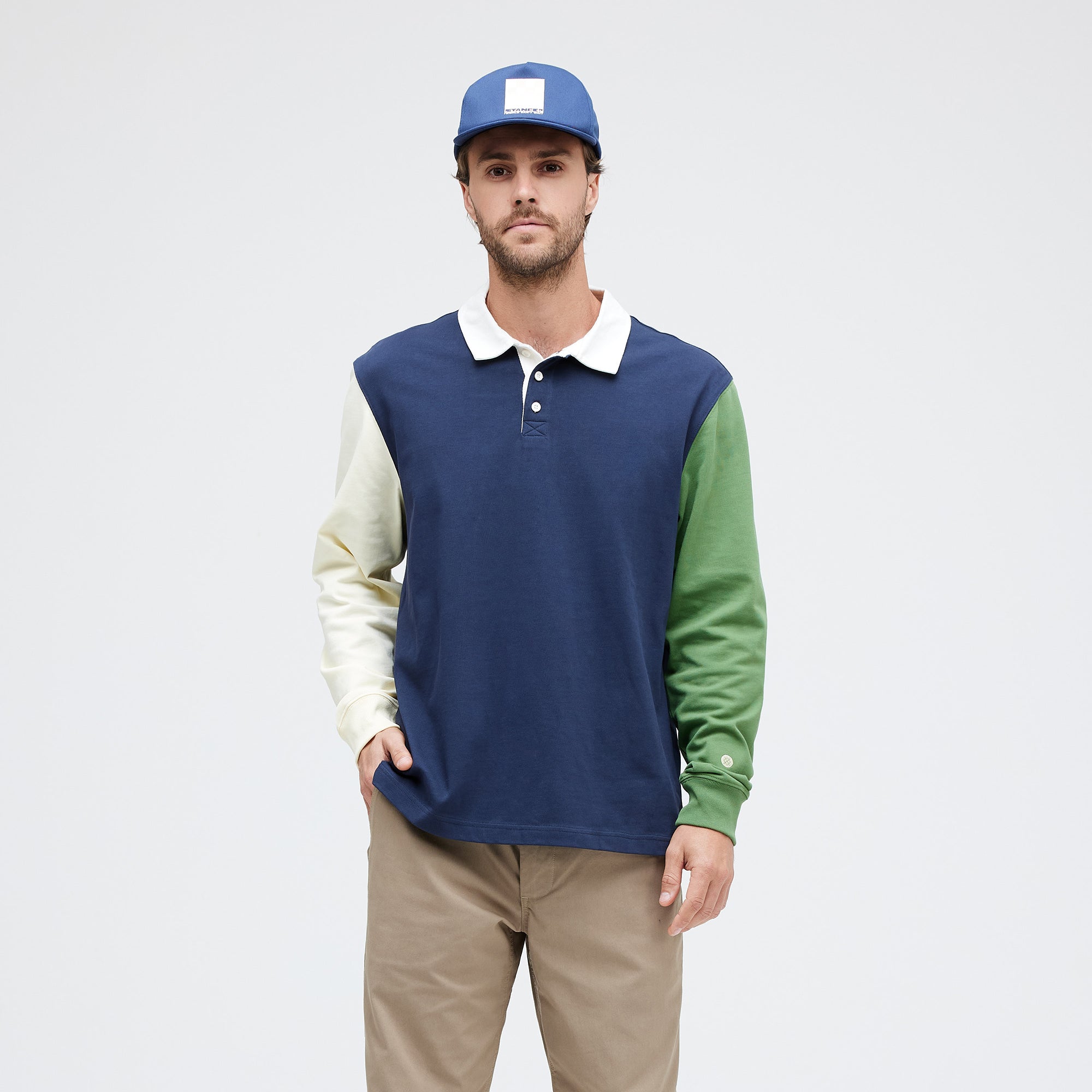 Stance Mens Long Sleeve Rugby Shirt
