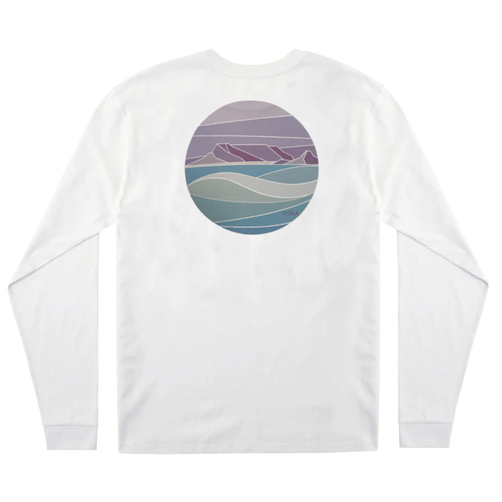 Vissla Mens Cape Town Waves Ls Tee White